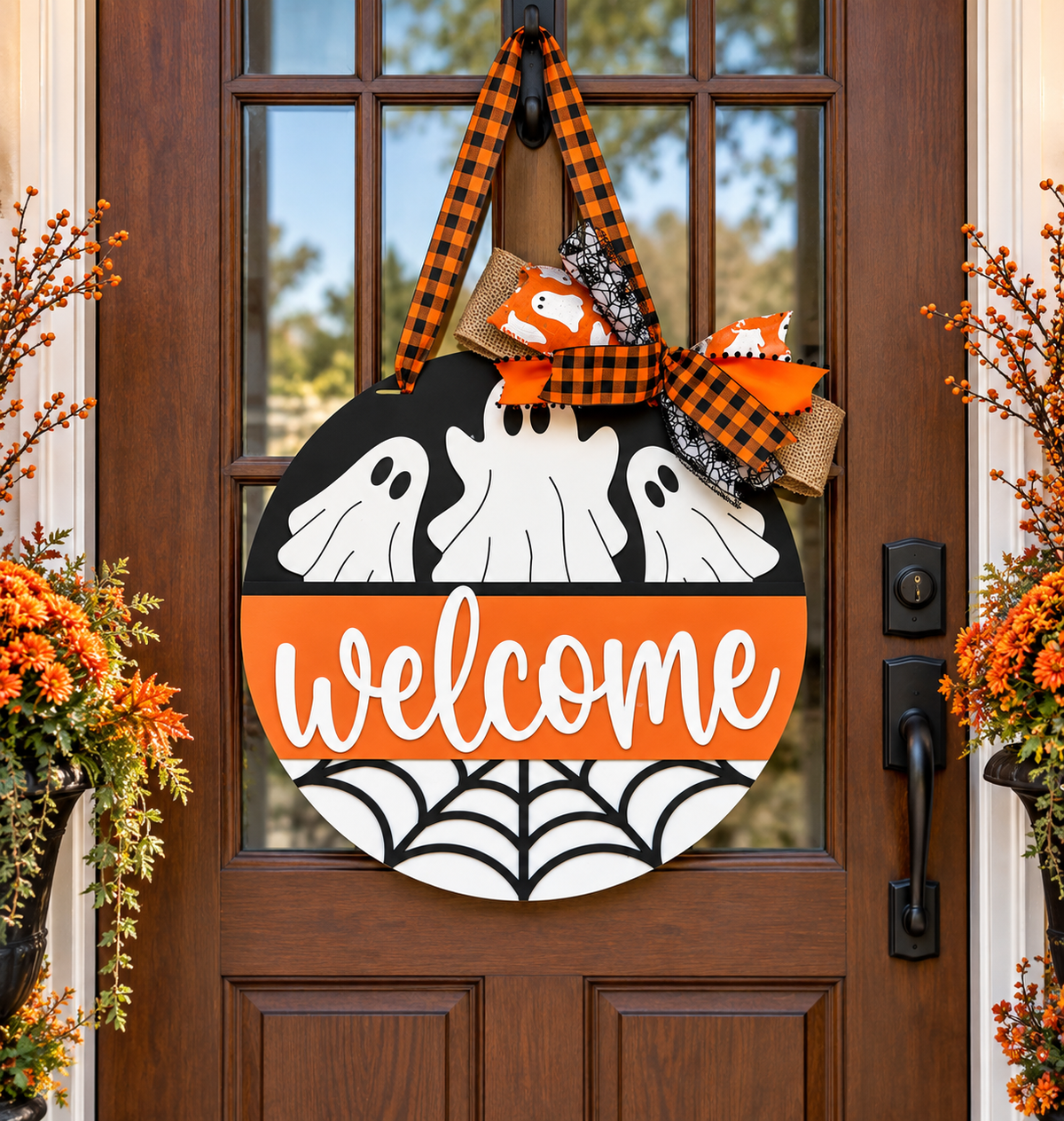 Halloween Ghost Welcome Door Hanger