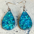 Blue and Turquoise Teardrop Earrings