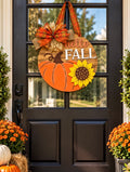 Hello Fall Pumpkin & Sunflower Door Hanger