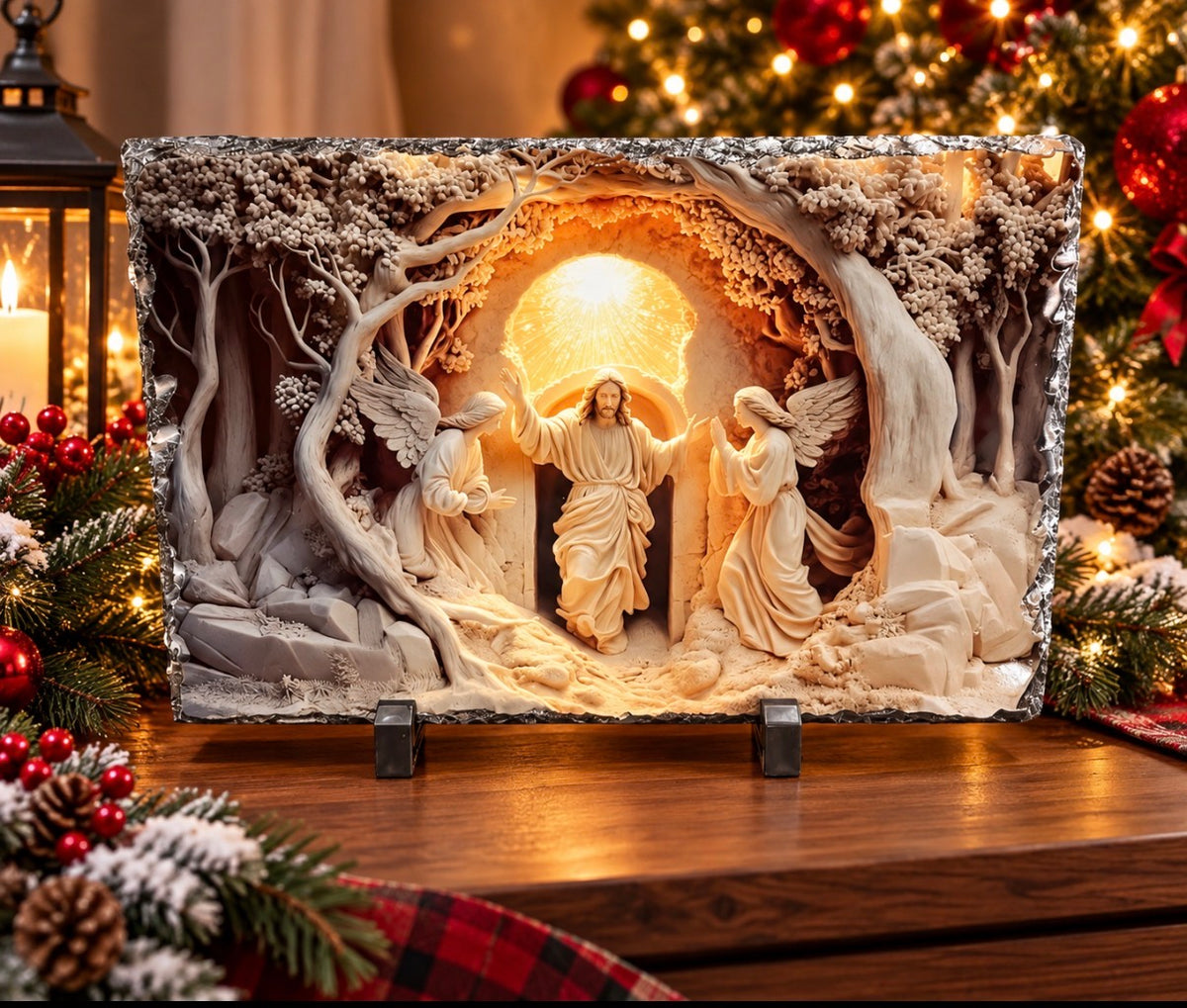 He Is Risen Christian Photo Slate