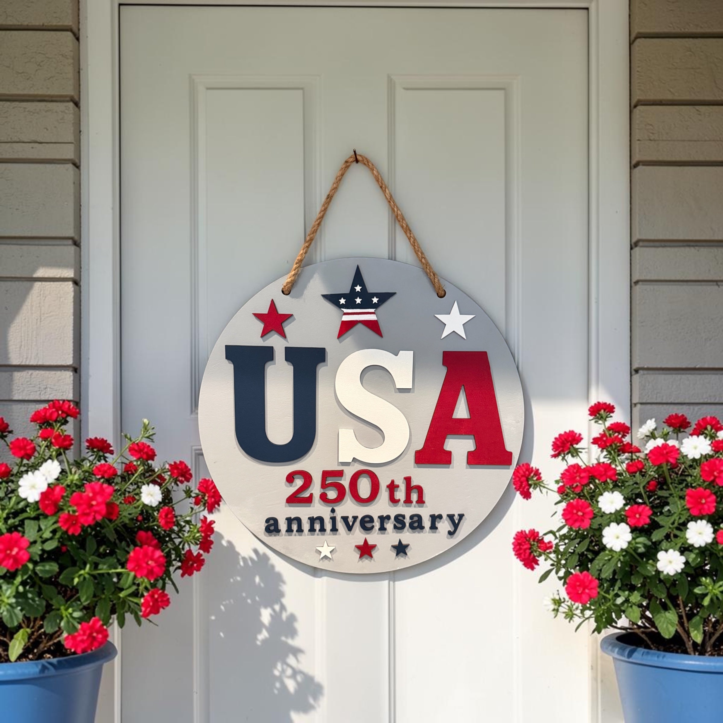 Red, White and Blue USA Door/Wall Hanger