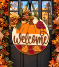 Fall Pumpkin Welcome Door Hanger