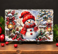 Festive Snowman Christmas Photo Slate