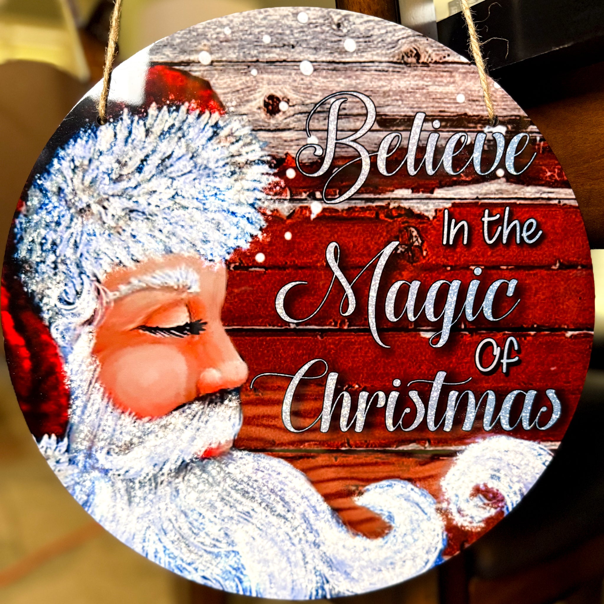 Santa "Believe in the Magic of Christmas" Door & Wall Hanger