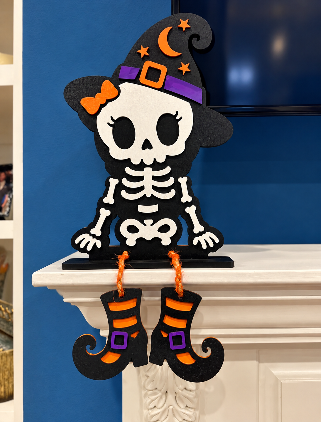 Halloween Shelf sitters - Ghost & Skeleton Witch