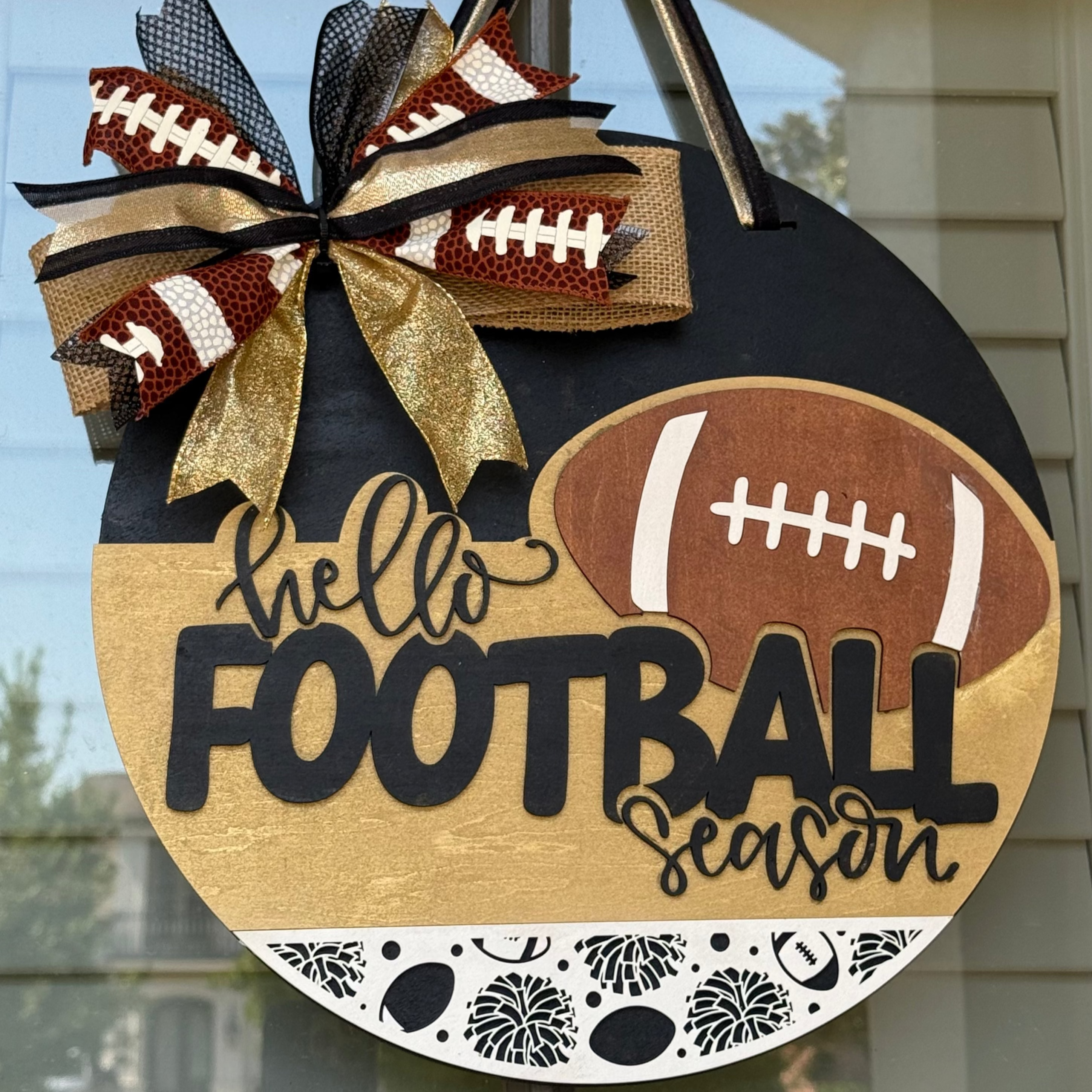 Hello Football Season Door Hanger