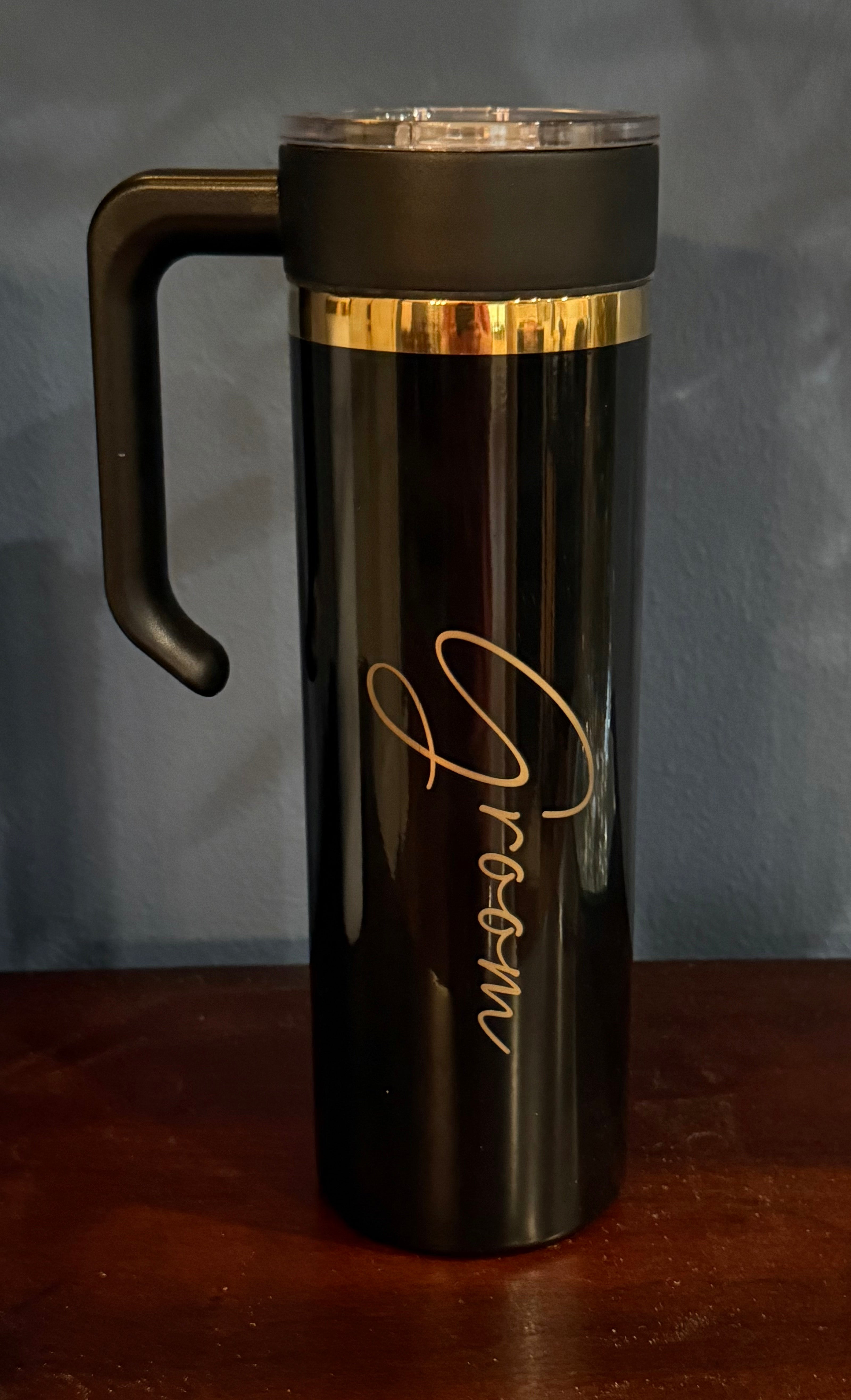 Groom Tumbler with Handle