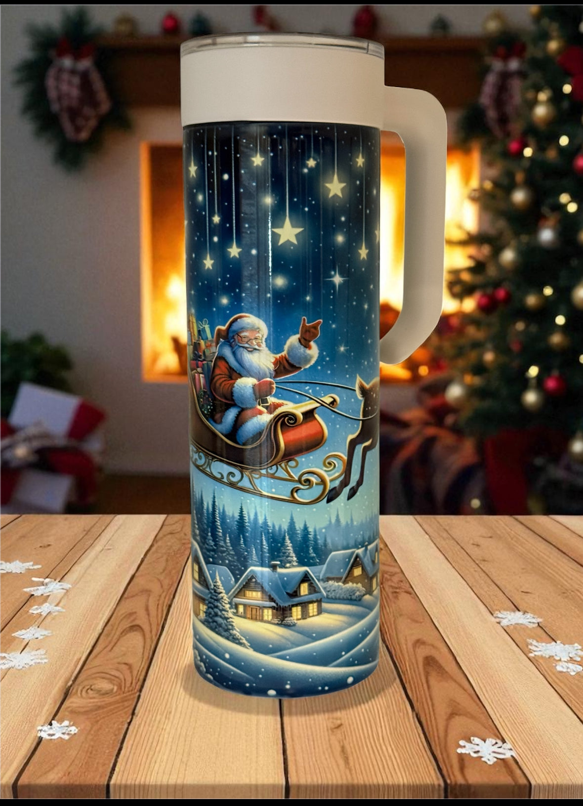 Santa Tumbler with handle