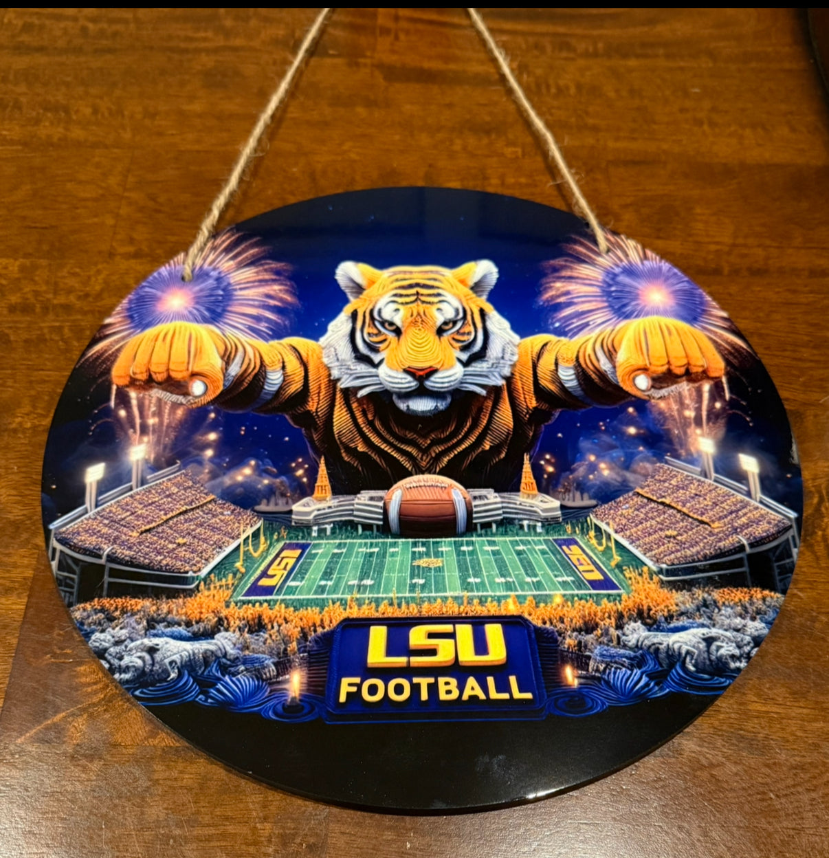 LSU 12" Door Hanger