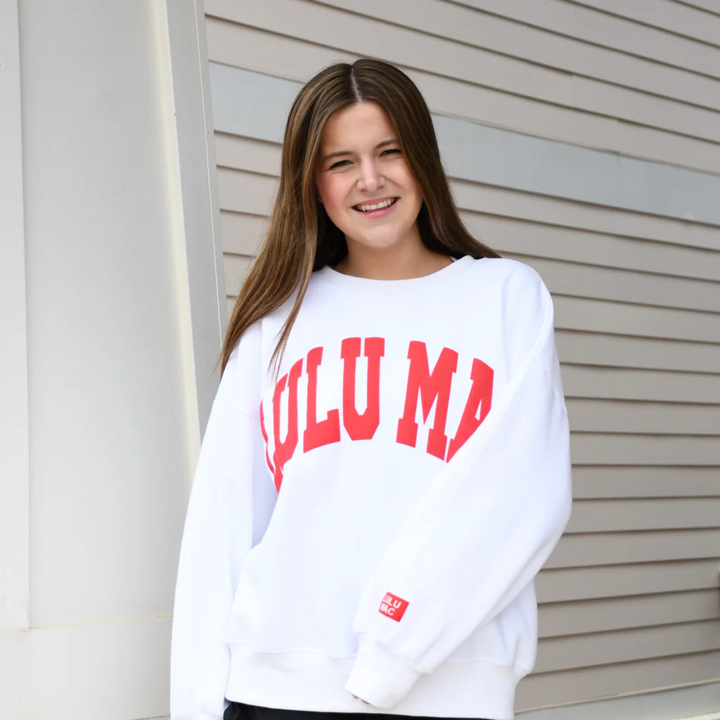 Lulu Mac Sweatshirt White/Red - Puff