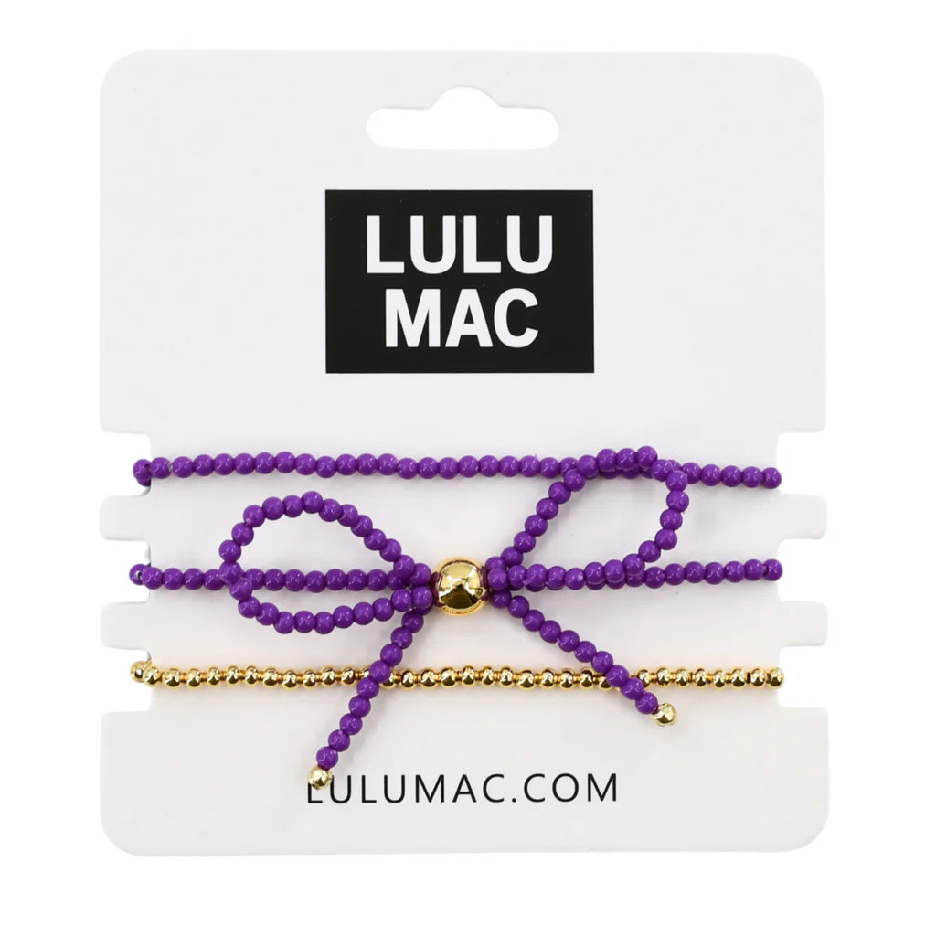 LuLu Mac Purple Bow Bracelet