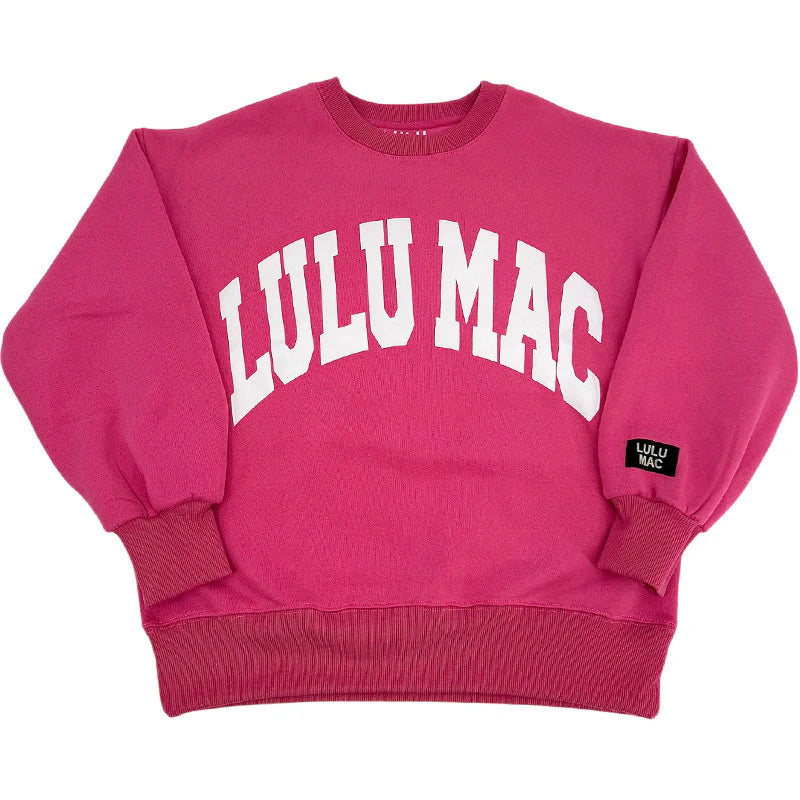 Lulu Mac Sweatshirt Hot Pink/White - Puff