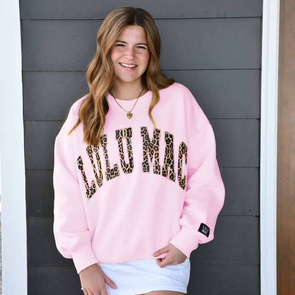 LuLu Mac Sweatshirt Light Pink Leopard
