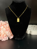 18" Customizable Rectangular Gold necklace