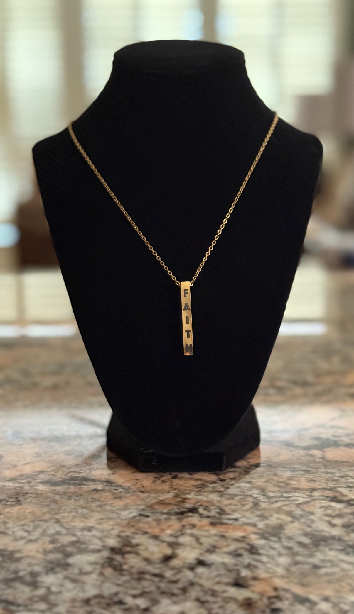 18" Customizable Vertical Bar Necklace