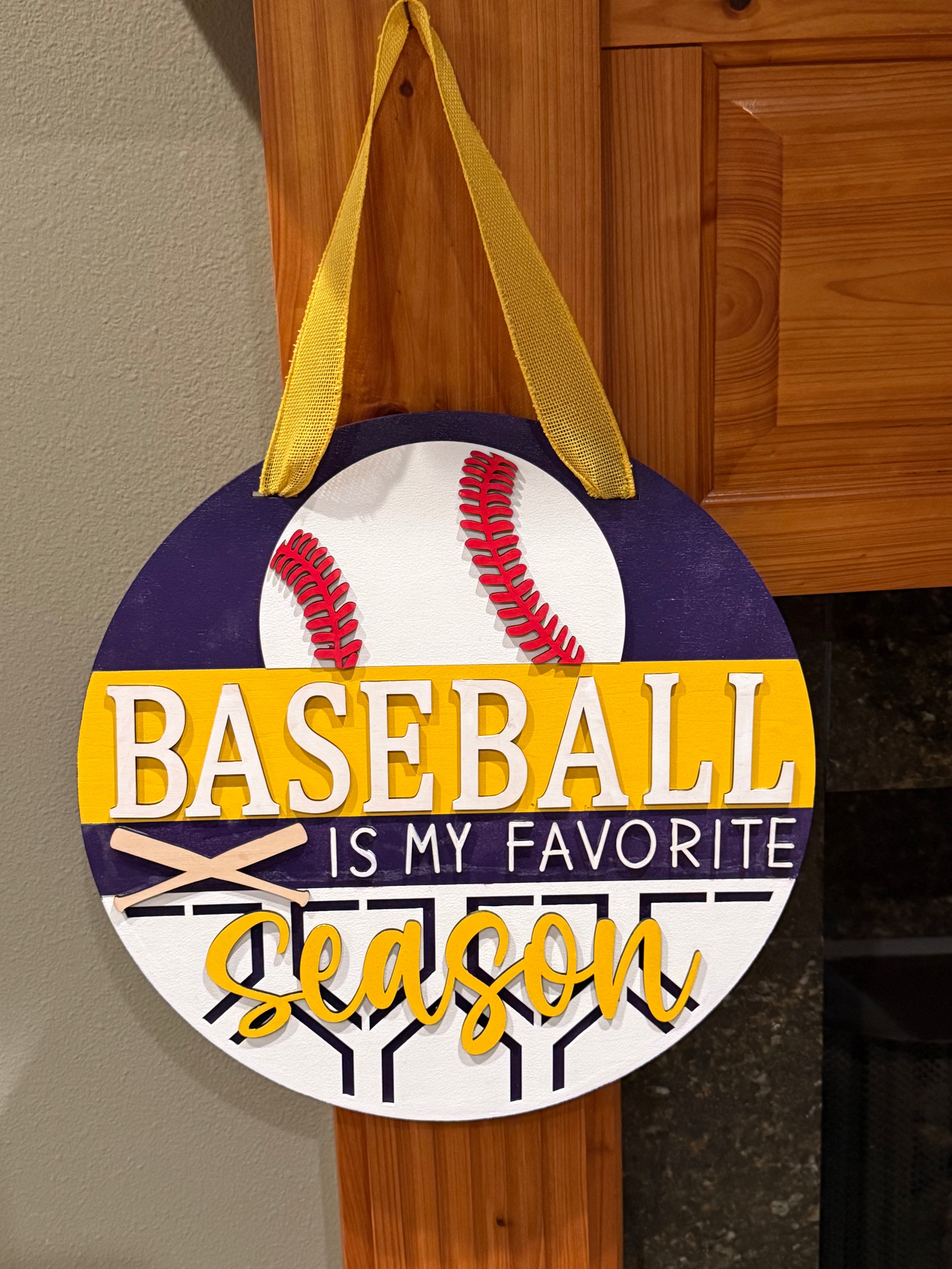 Tigers Baseball Door Hanger