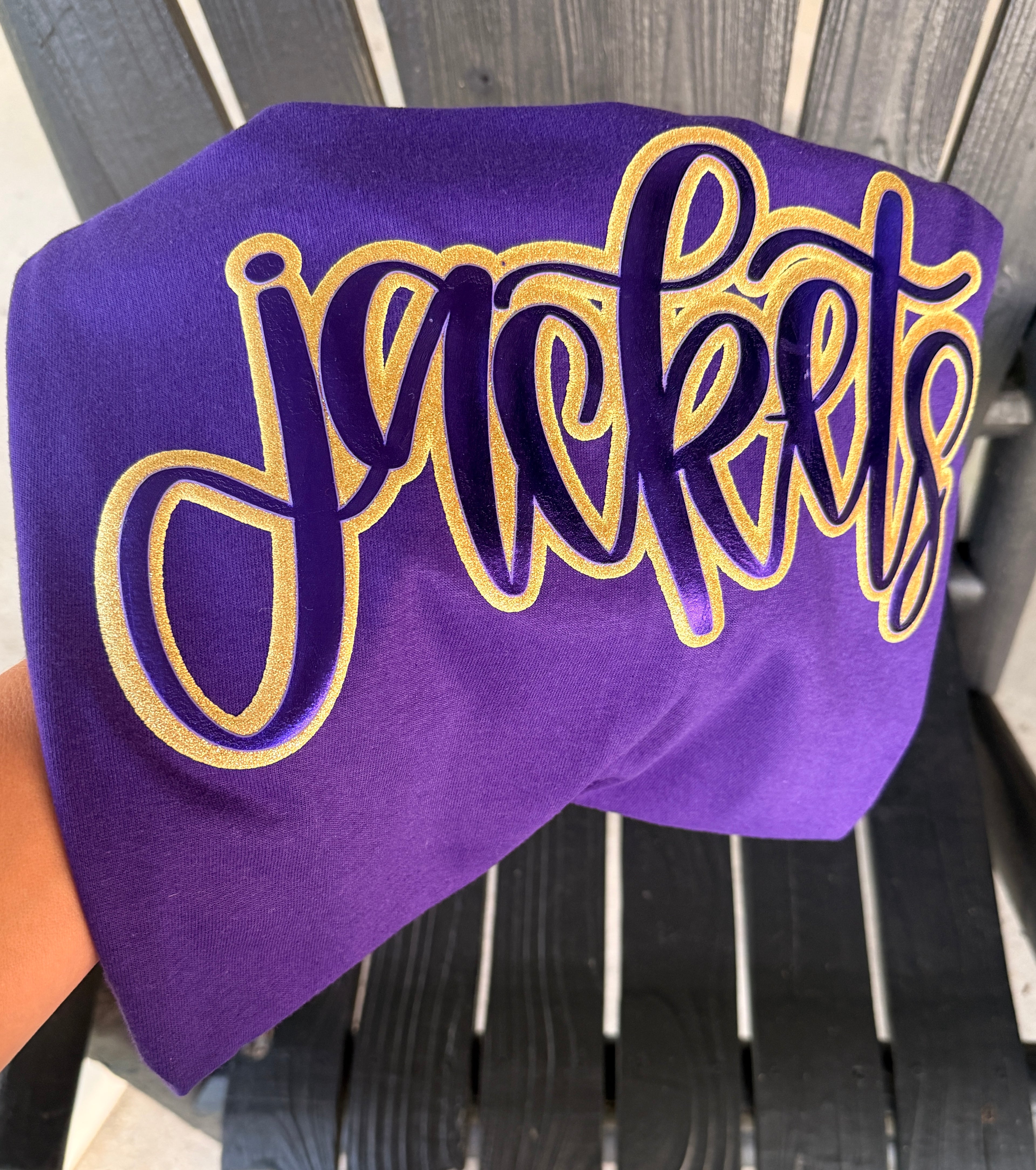 Jackets Gold Glitter and Metallic Puff Tee