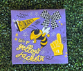 Let's Go Yellow Jackets Comfort Color Tee Violet