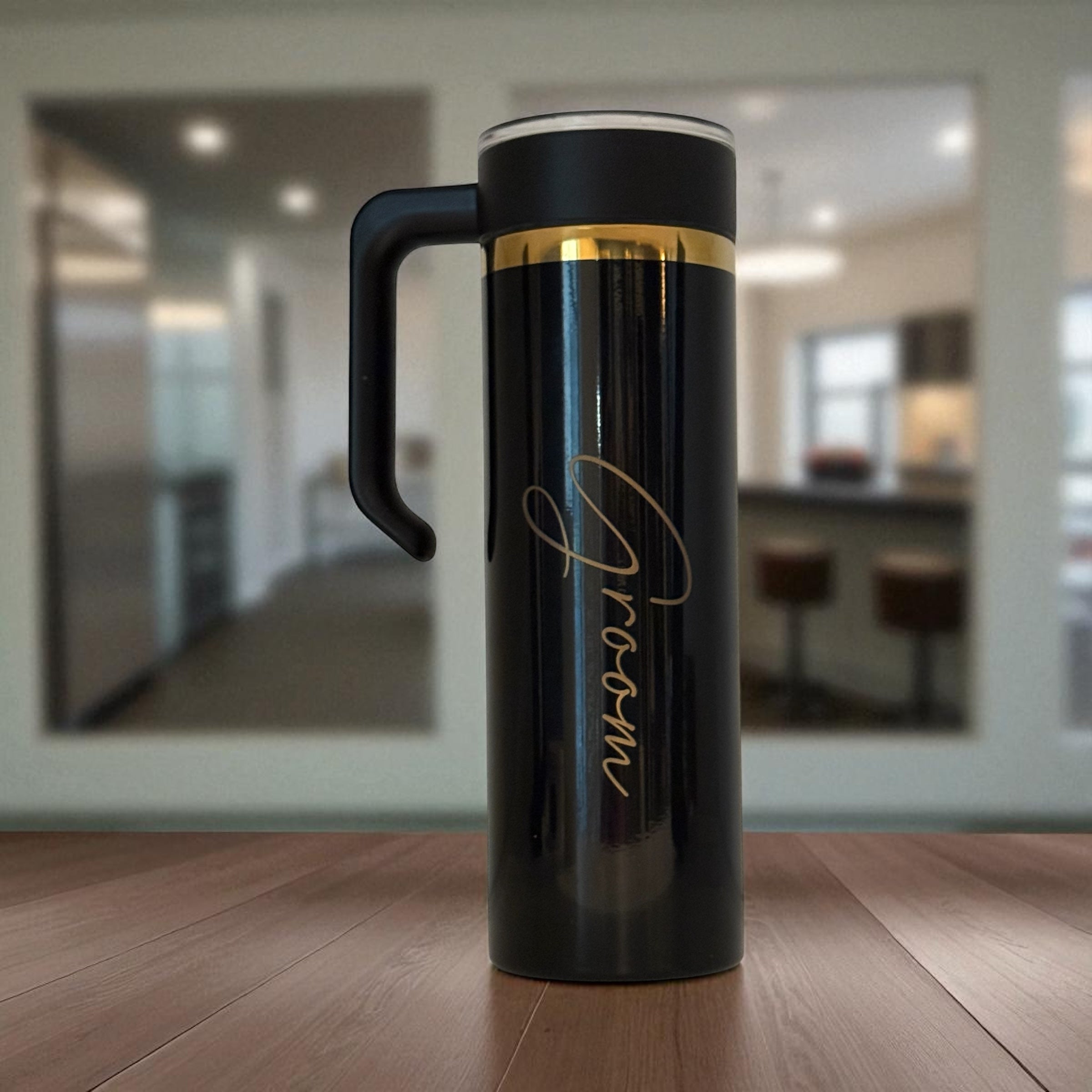 Groom Tumbler with Handle