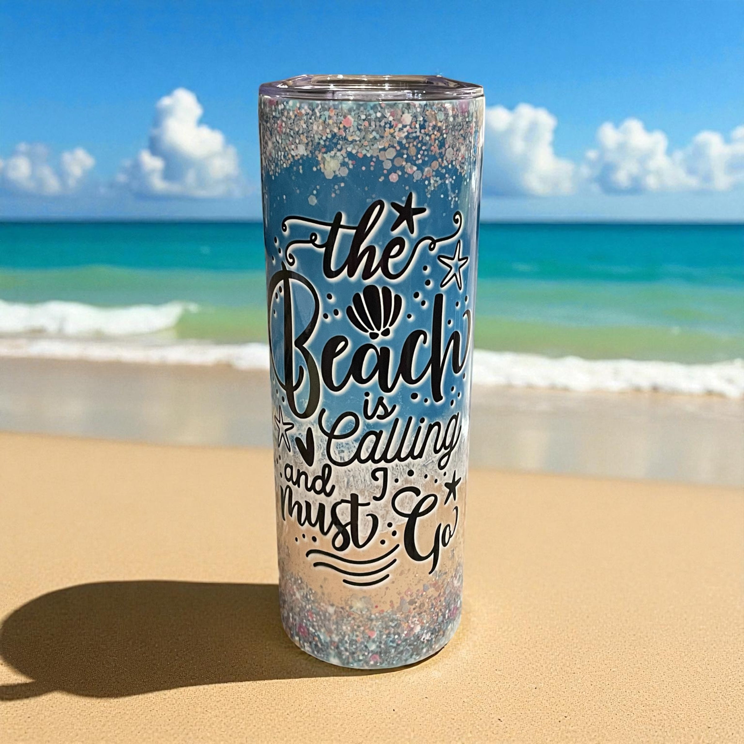 20oz Personalized Skinny Beach Tumbler