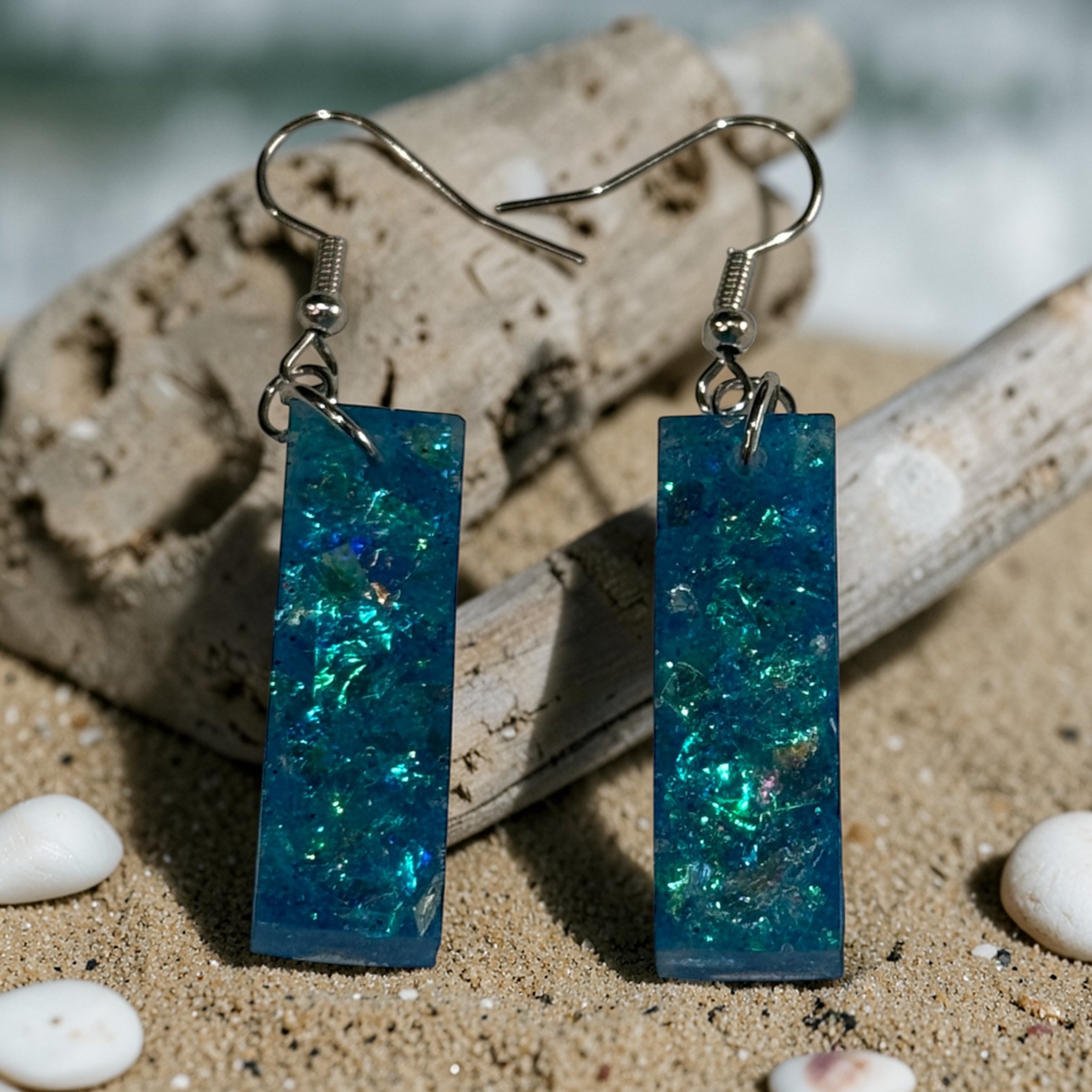 Blue and Turquoise Dangle Earrings