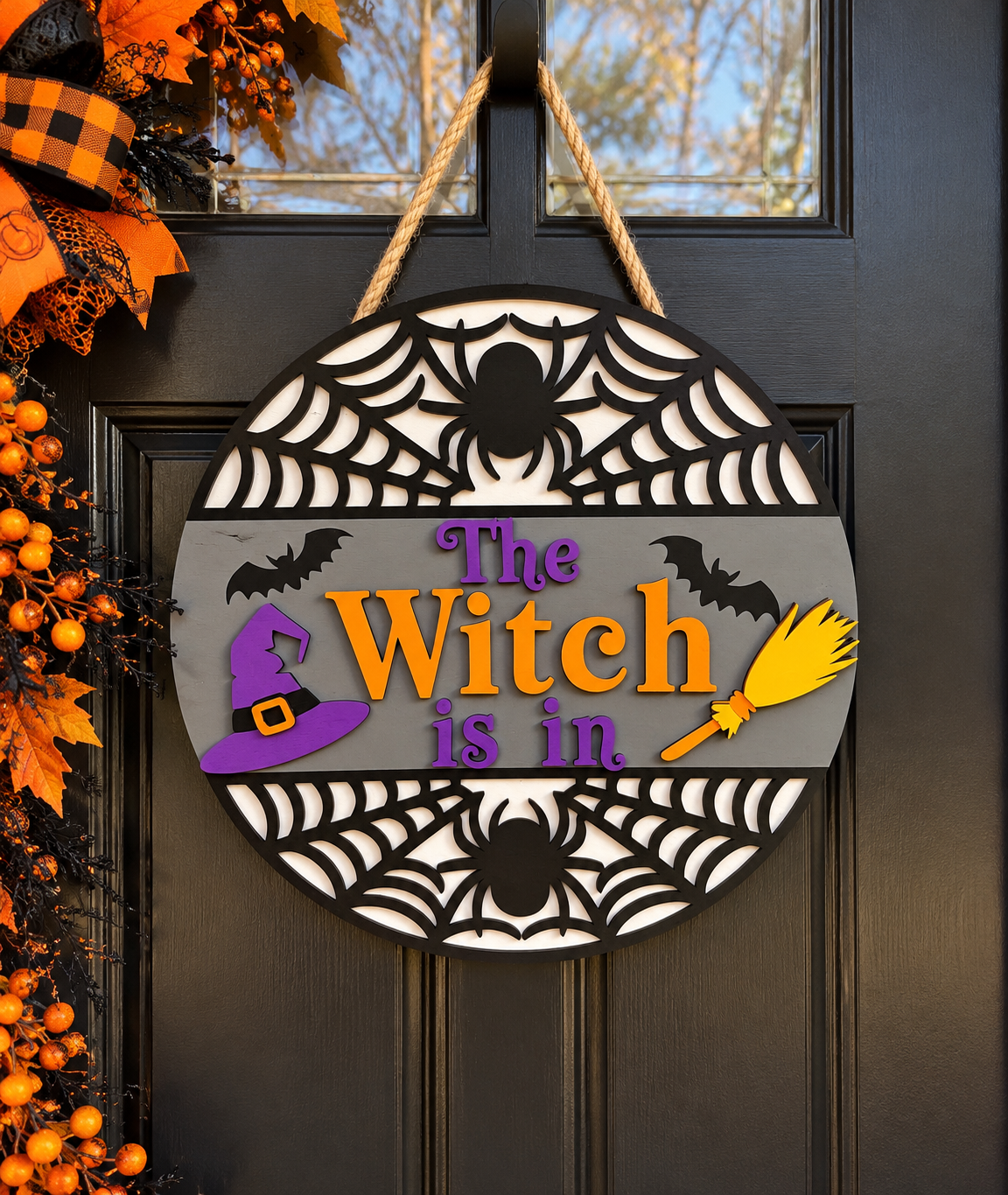 The Witch Is In Halloween Door Hanger