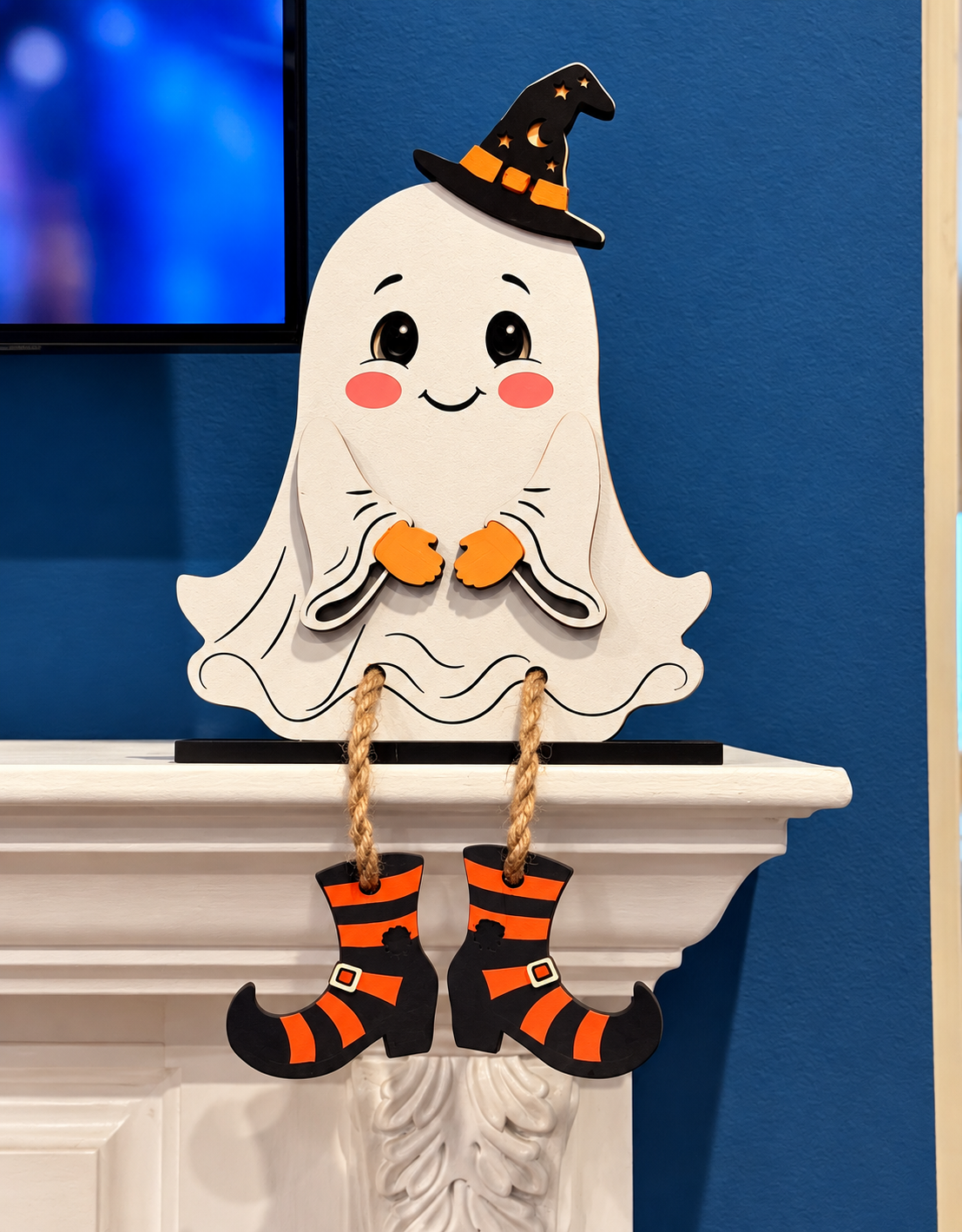 Halloween Shelf sitters - Ghost & Skeleton Witch