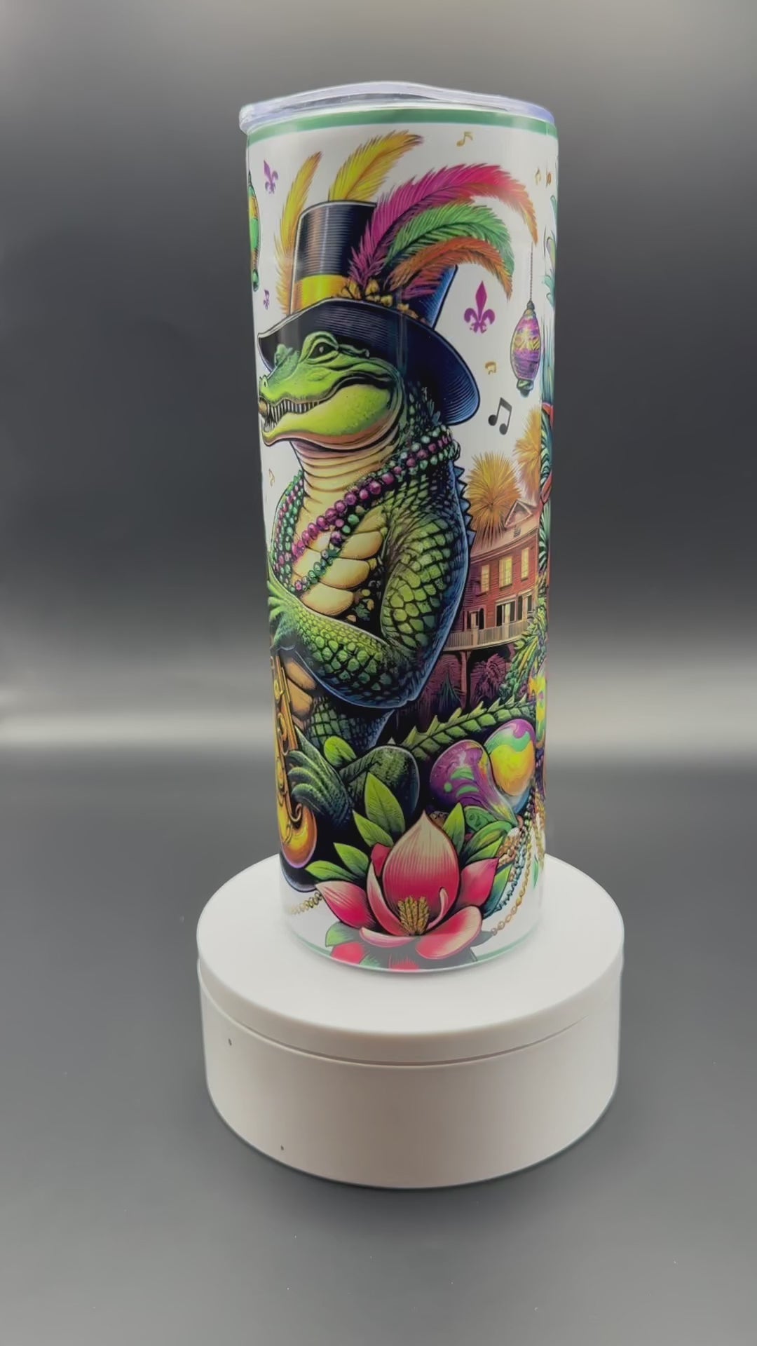 Mardi Gras Tumbler